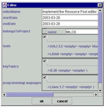 Figure 2.11: Characterization editor