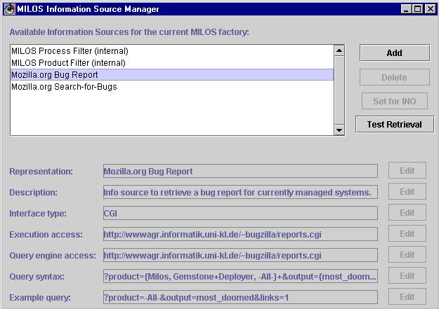 Figure 2.7: The Information Source Manager (from [Kön00])
